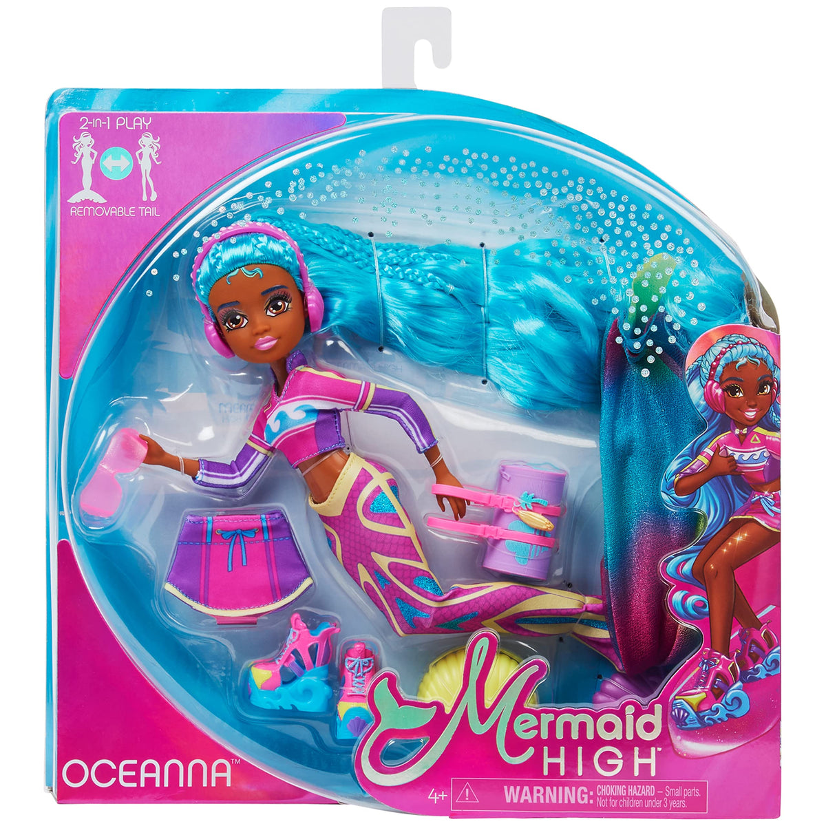 MERMAID HIGH Oceanna Deluxe Mermaid Doll – Removable Tail & 2-in-1 Fashion