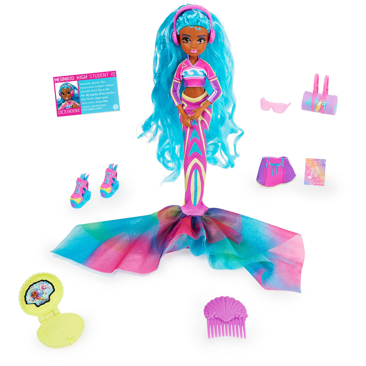 MERMAID HIGH Oceanna Deluxe Mermaid Doll – Removable Tail & 2-in-1 Fashion