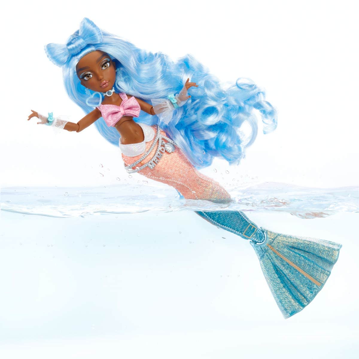 MERMAZE MERMAIDZ Shellnelle Color Change Doll - Poseable Mermaid Fashion with Accessories