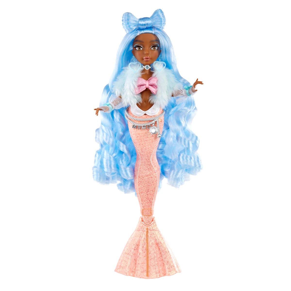 MERMAZE MERMAIDZ Shellnelle Color Change Doll - Poseable Mermaid Fashion with Accessories