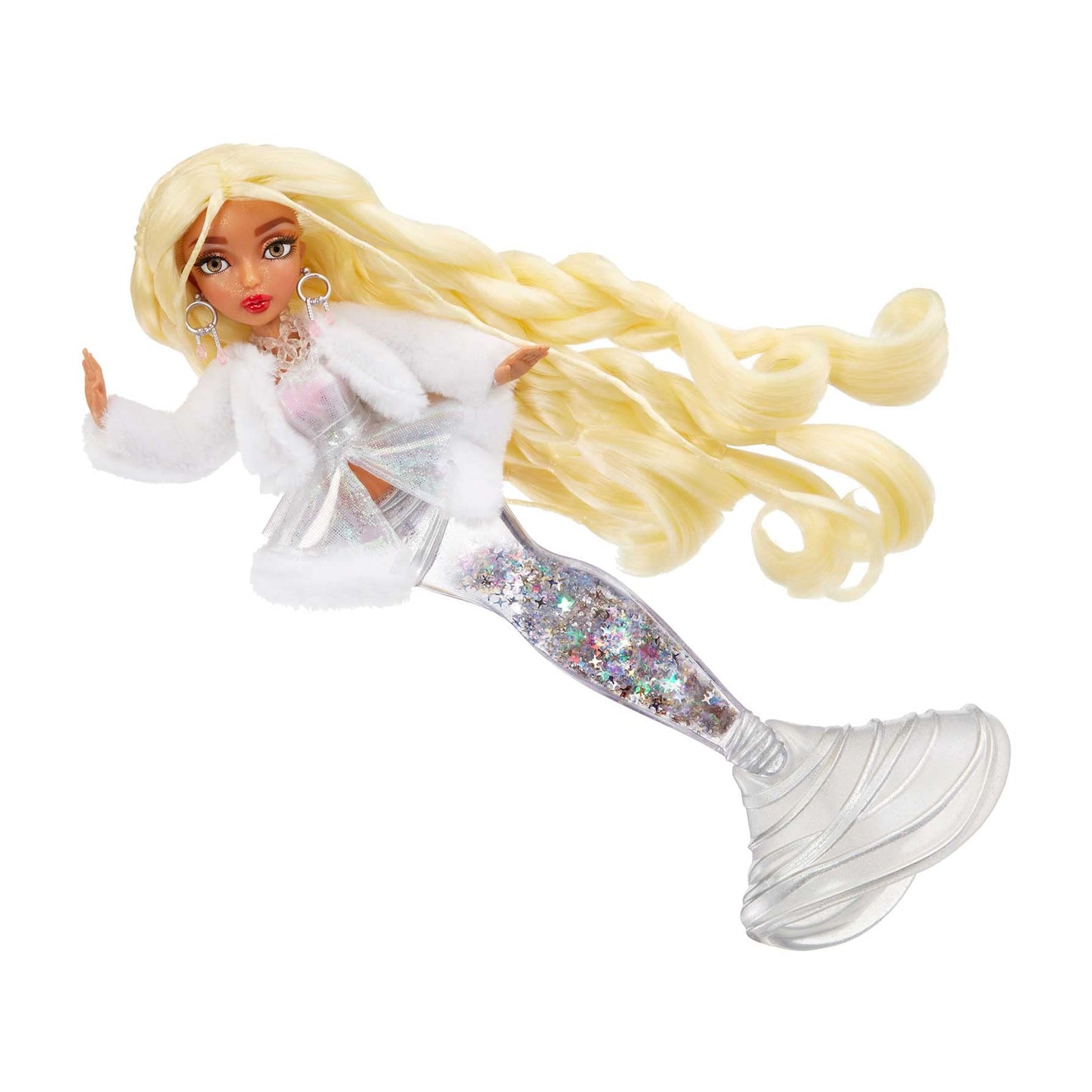 MERMAZE MERMAIDZ Gwen Winter Waves 13.5-Inch Mermaid Doll with Glitter Tail & Color-Change Fin