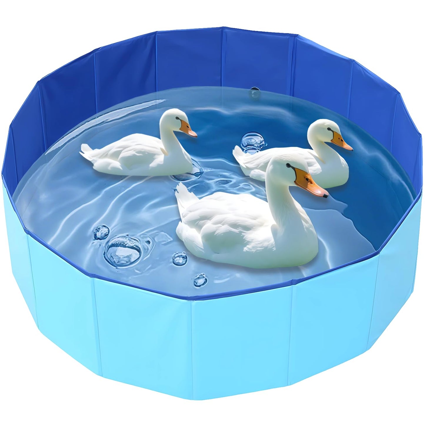 Merrisport Upgraded Large Duck Pool 39x12 in – Foldable, Durable PVC Pet Pool