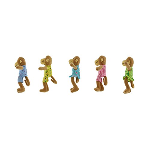 MerryMakers Five Little Monkeys Finger Puppet Playset, Set of 5, 5-Inch Puppets