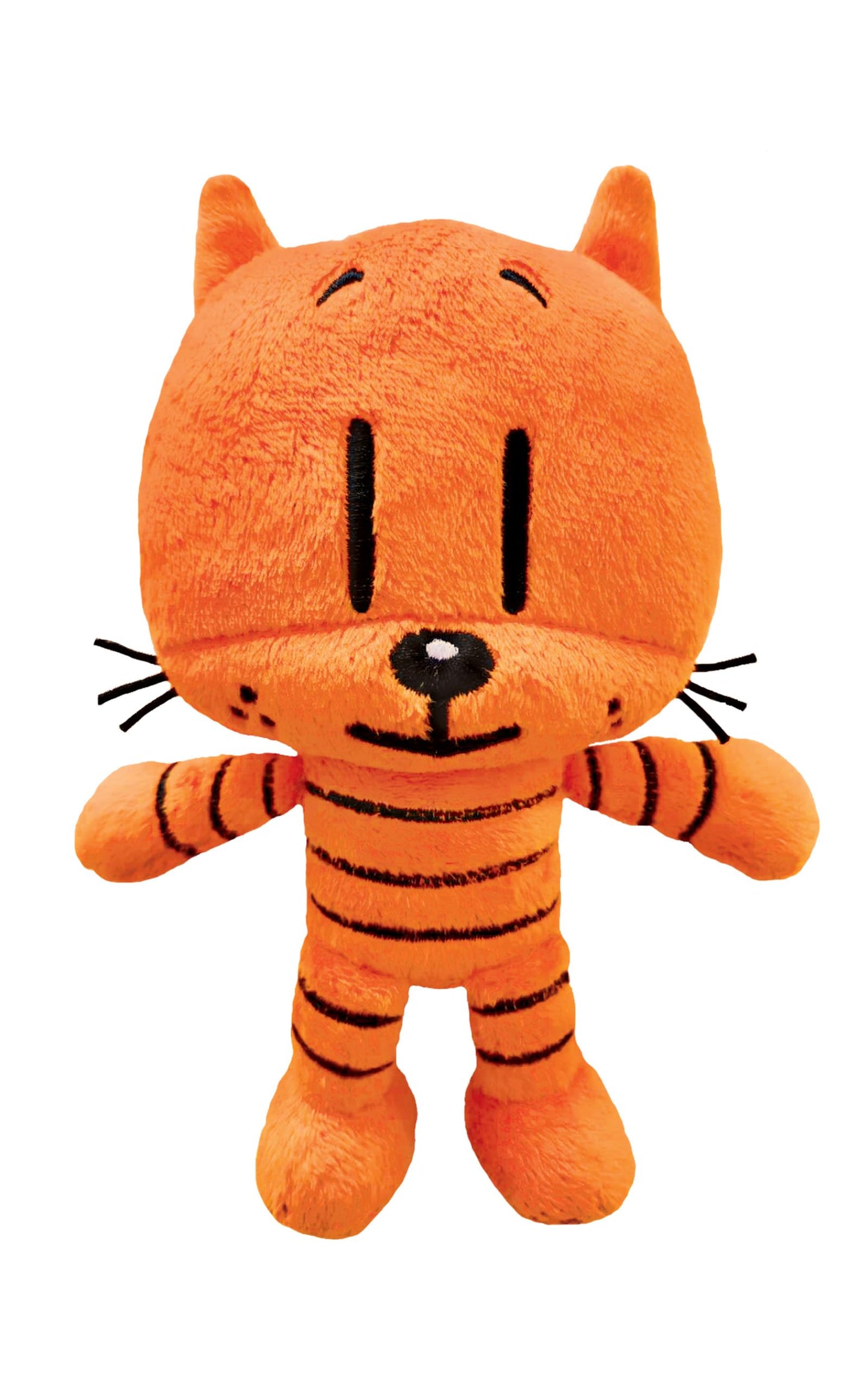 MerryMakers Dog Man Li'l Petey Plush – 6.5-Inch Orange Toy