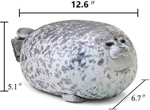 MerryXD Chubby Blob Seal Pillow – Plush Ocean Seal, 13 in