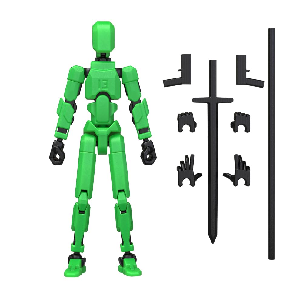 MerryXD T13 3D Action Figure – Fully Articulated Nova Titan with Interchangeable Hands & Weapons
