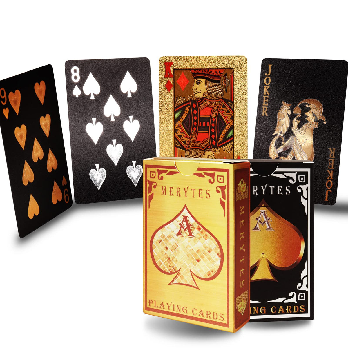 Merytes Waterproof PVC Poker Cards – 2 Decks in Gift Box