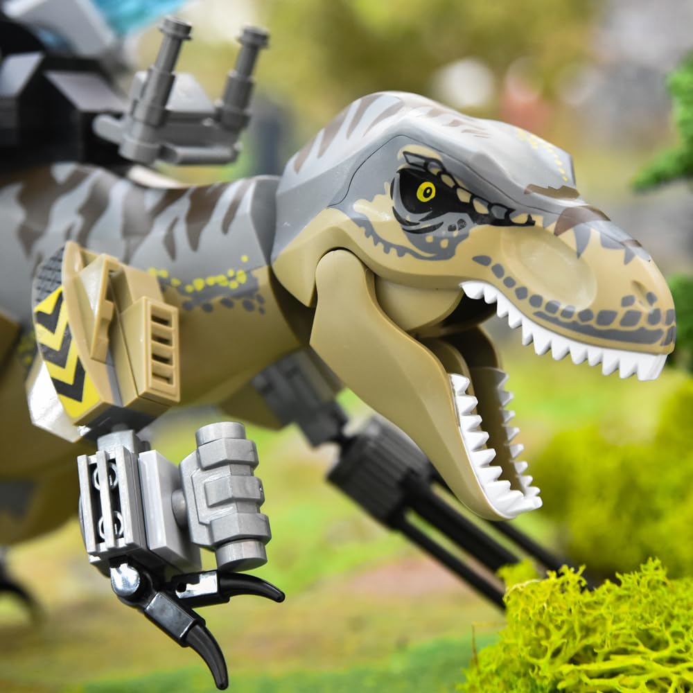 Mesiondy 725-Piece Mechanical Dinosaur Building Blocks Set | Ages 6–14 | Dinosaur Park World Gift