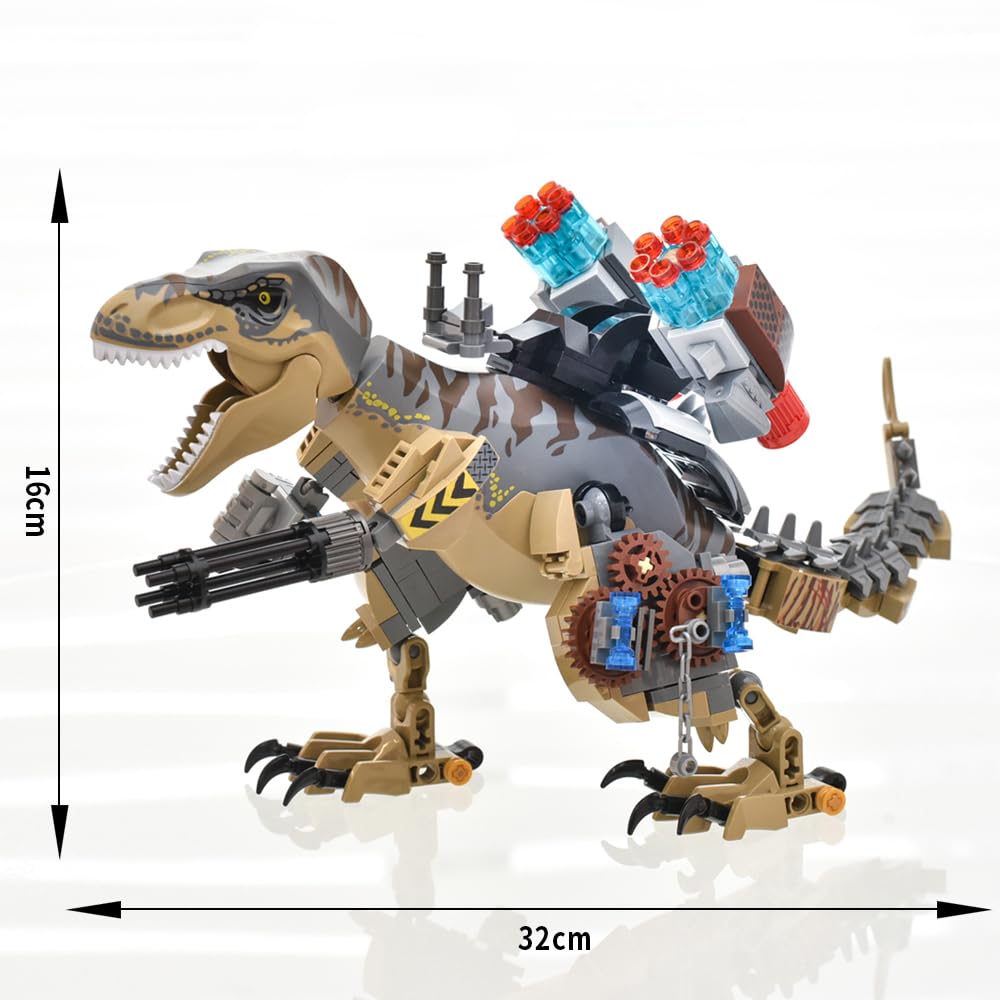Mesiondy 725-Piece Mechanical Dinosaur Building Blocks Set | Ages 6–14 | Dinosaur Park World Gift