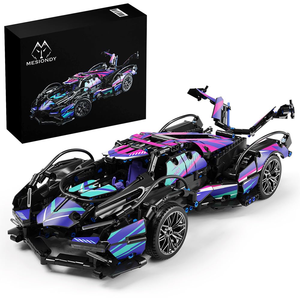 Mesiondy 1:14 MOC Race Car Building Set – 1039-Piece Construction Toy for Boys & Adults