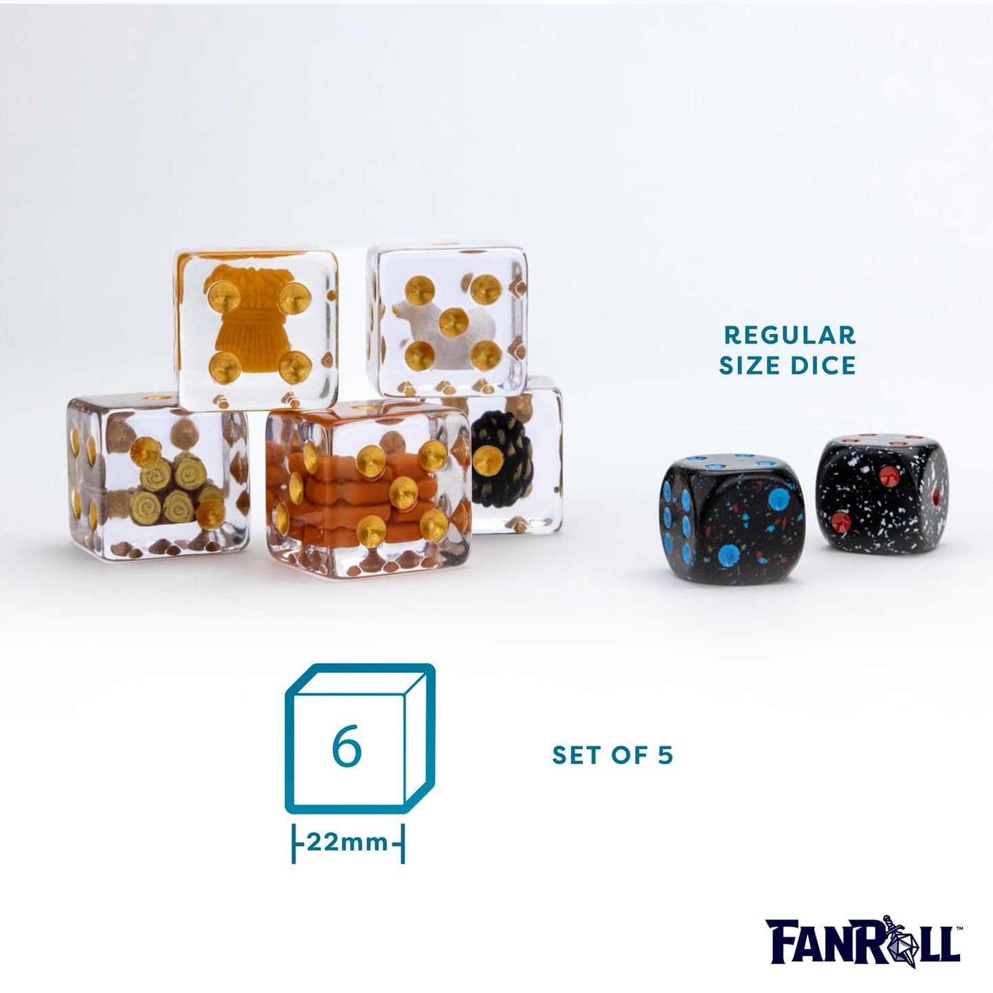 Metallic Dice Games FanRoll: CATAN Inclusion Dice, Set of 5