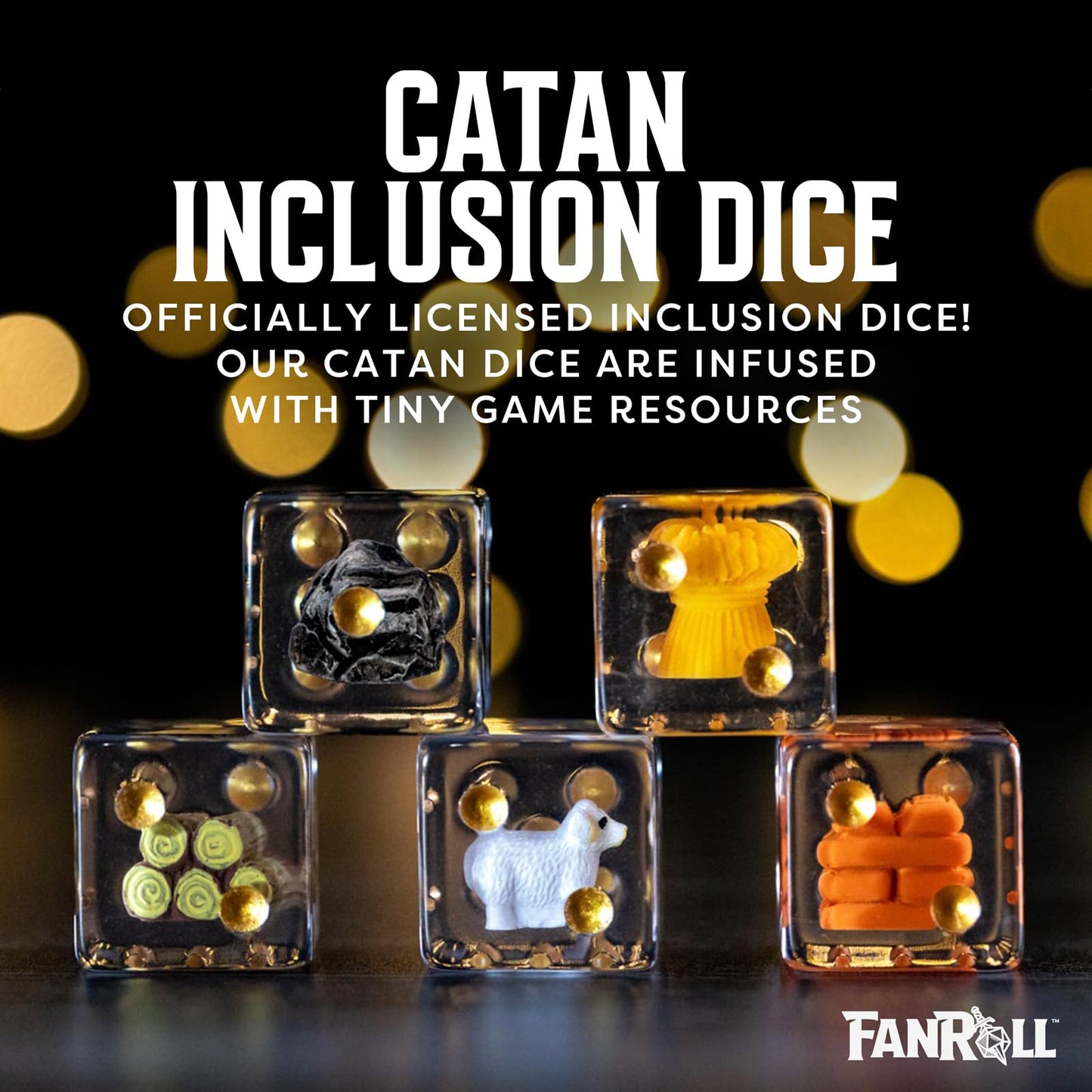 Metallic Dice Games FanRoll: CATAN Inclusion Dice, Set of 5