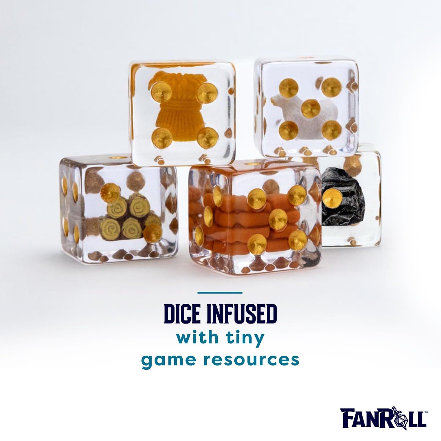 Metallic Dice Games FanRoll: CATAN Inclusion Dice, Set of 5