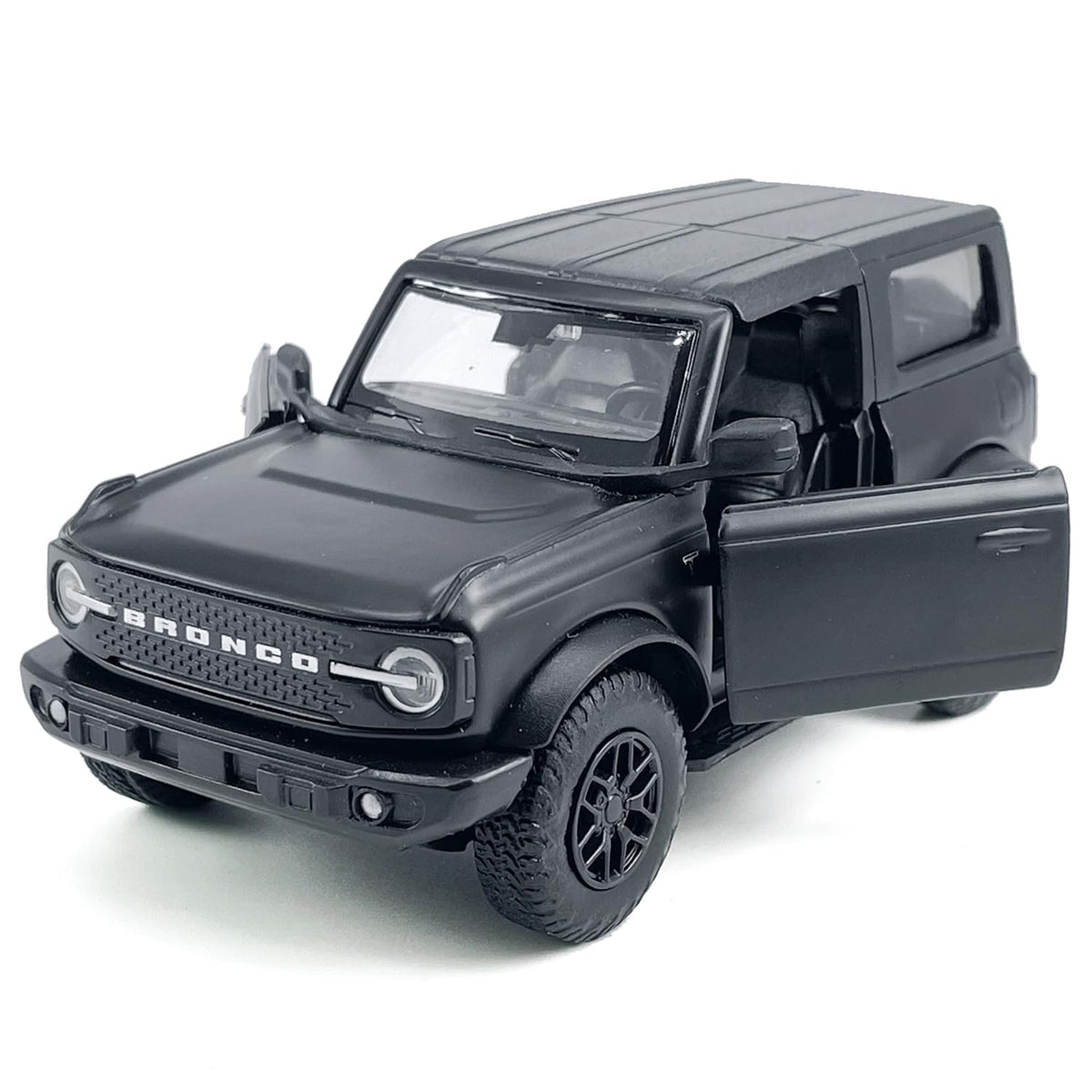 Metanyl 1/36 Bronco Badlands Diecast Car – 2-Door Model with Pull-Back Doors, Black Rim