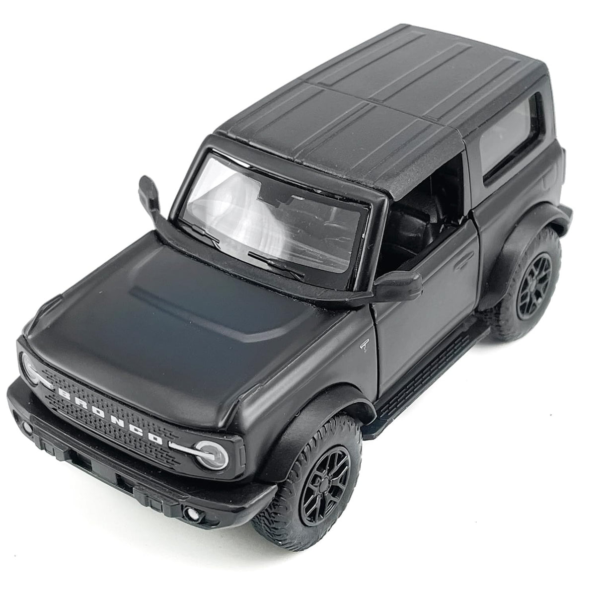 Metanyl 1/36 Bronco Badlands Diecast Car – 2-Door Model with Pull-Back Doors, Black Rim