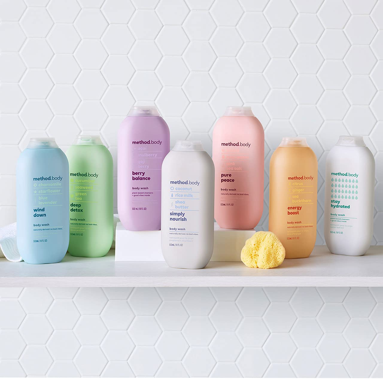 Method Berry Balance Body Wash — 3 x 18 oz, Plant-Based & Cruelty-Free