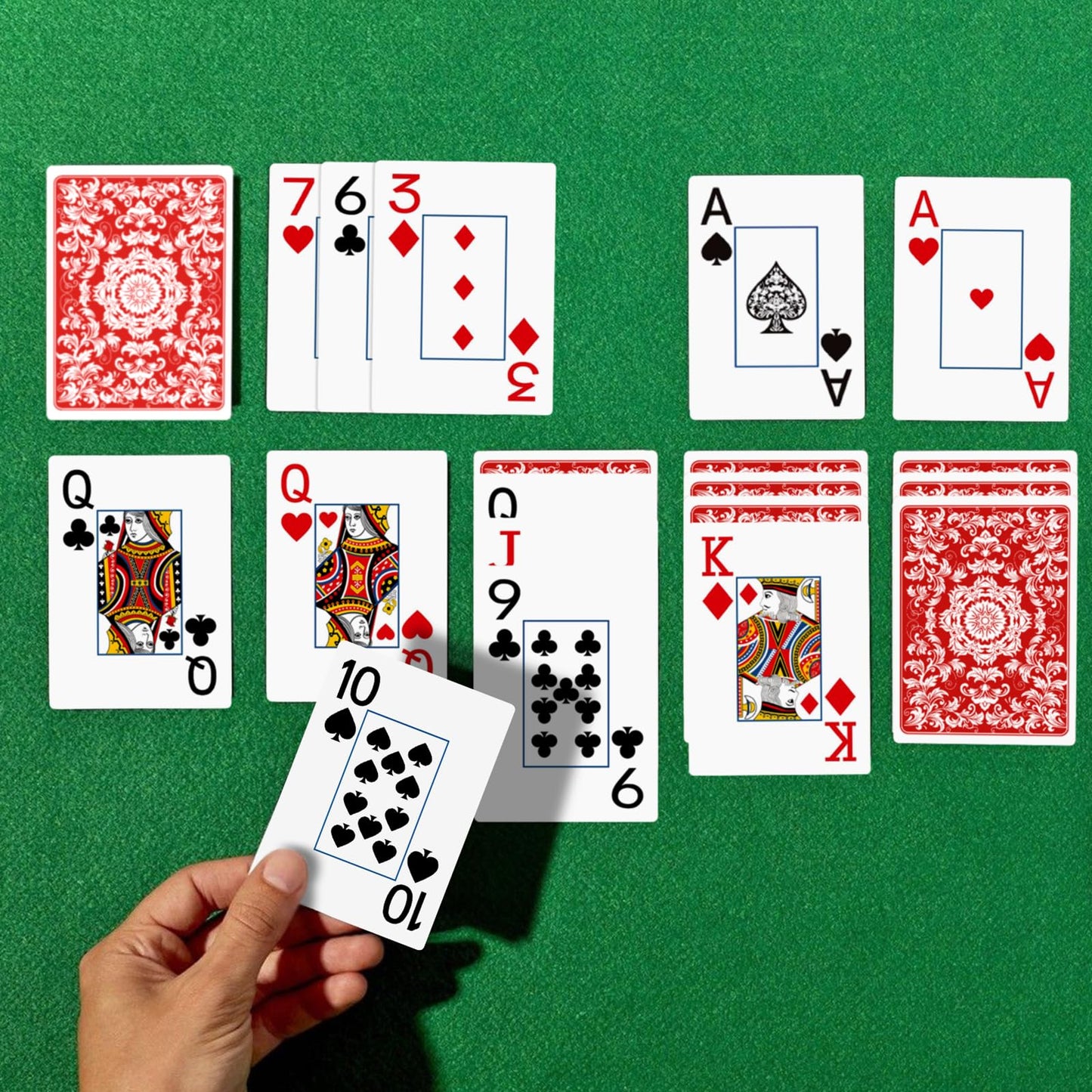 Metsyth Jumbo Large-Print Playing Cards – 2-Pack (Blue & Red)