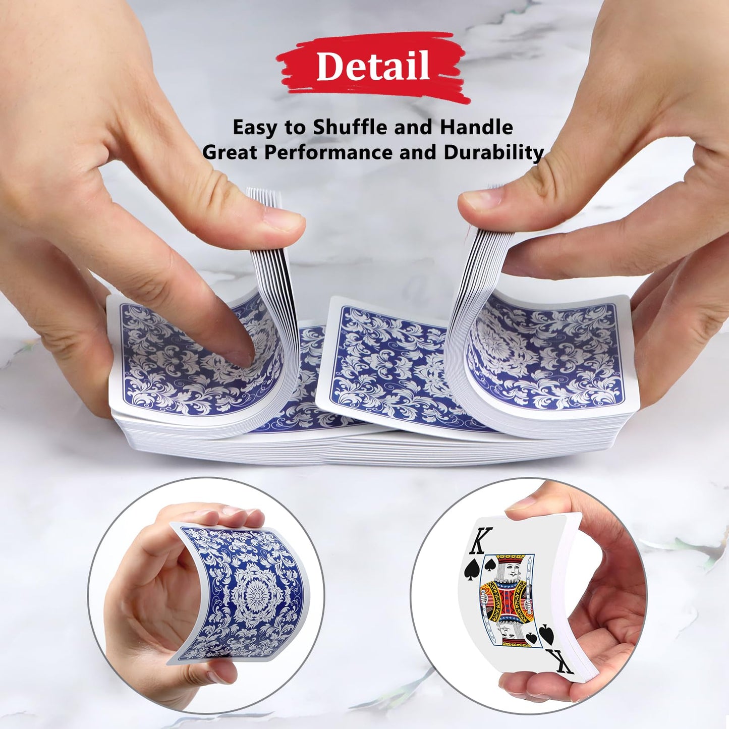 Metsyth Jumbo Large-Print Playing Cards – 2-Pack (Blue & Red)
