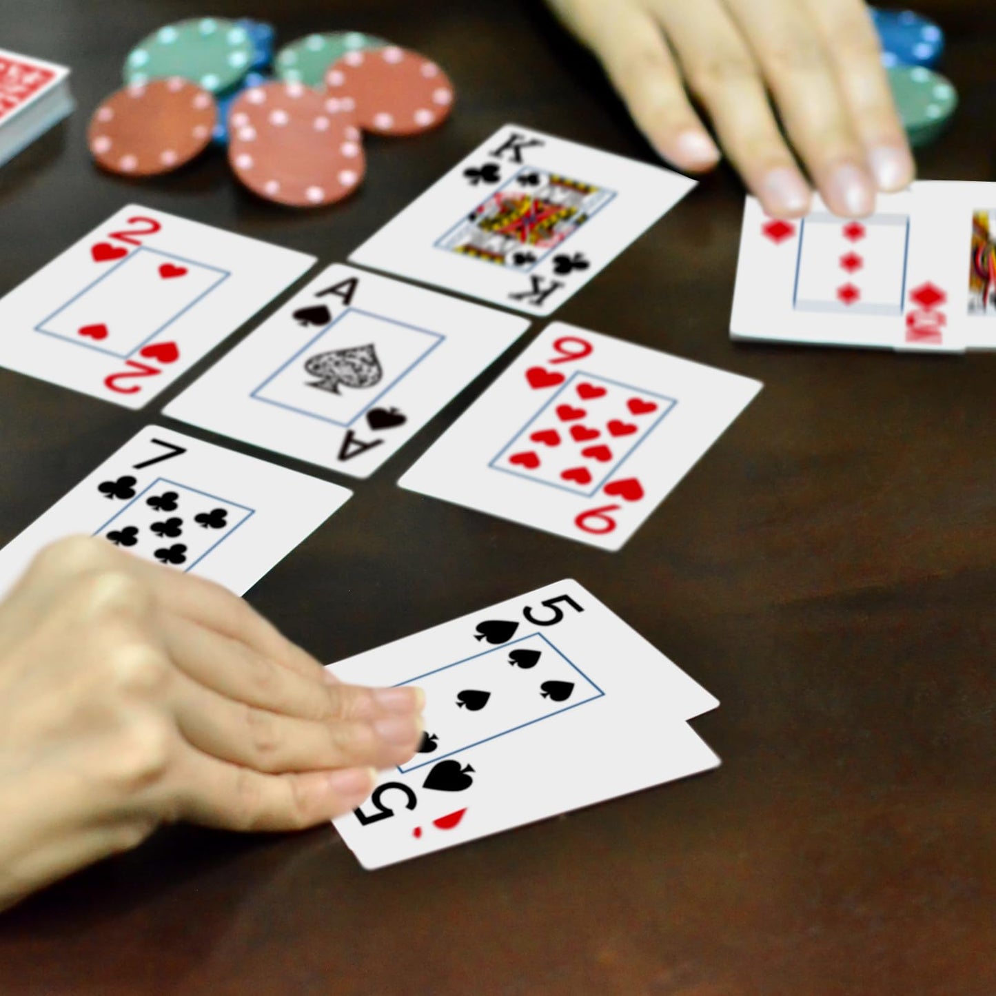 Metsyth Jumbo Large-Print Playing Cards – 2-Pack (Blue & Red)