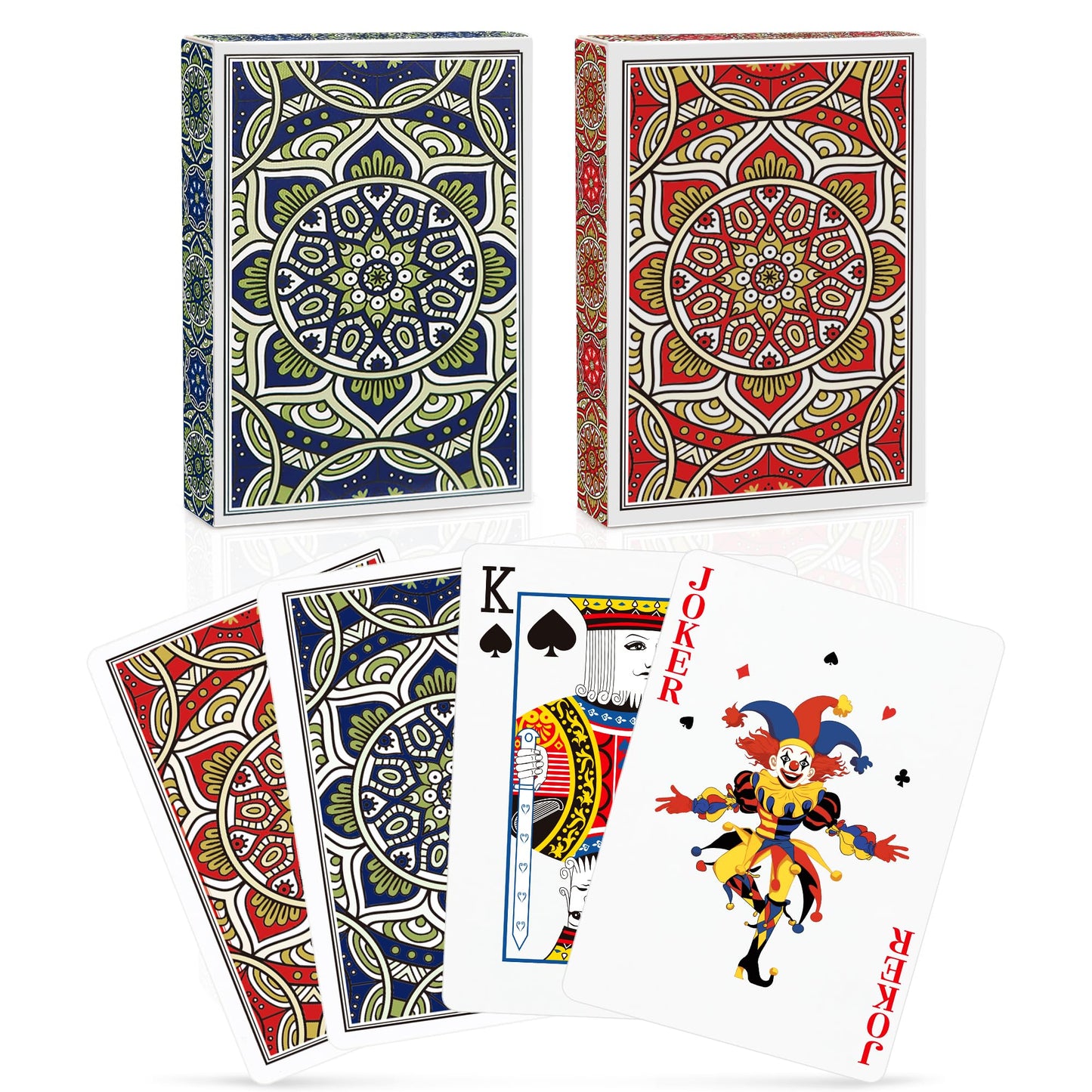 Metsyth Playing Cards 2 Pack – Premium Decks (Blue & Red) for Poker & Party Games