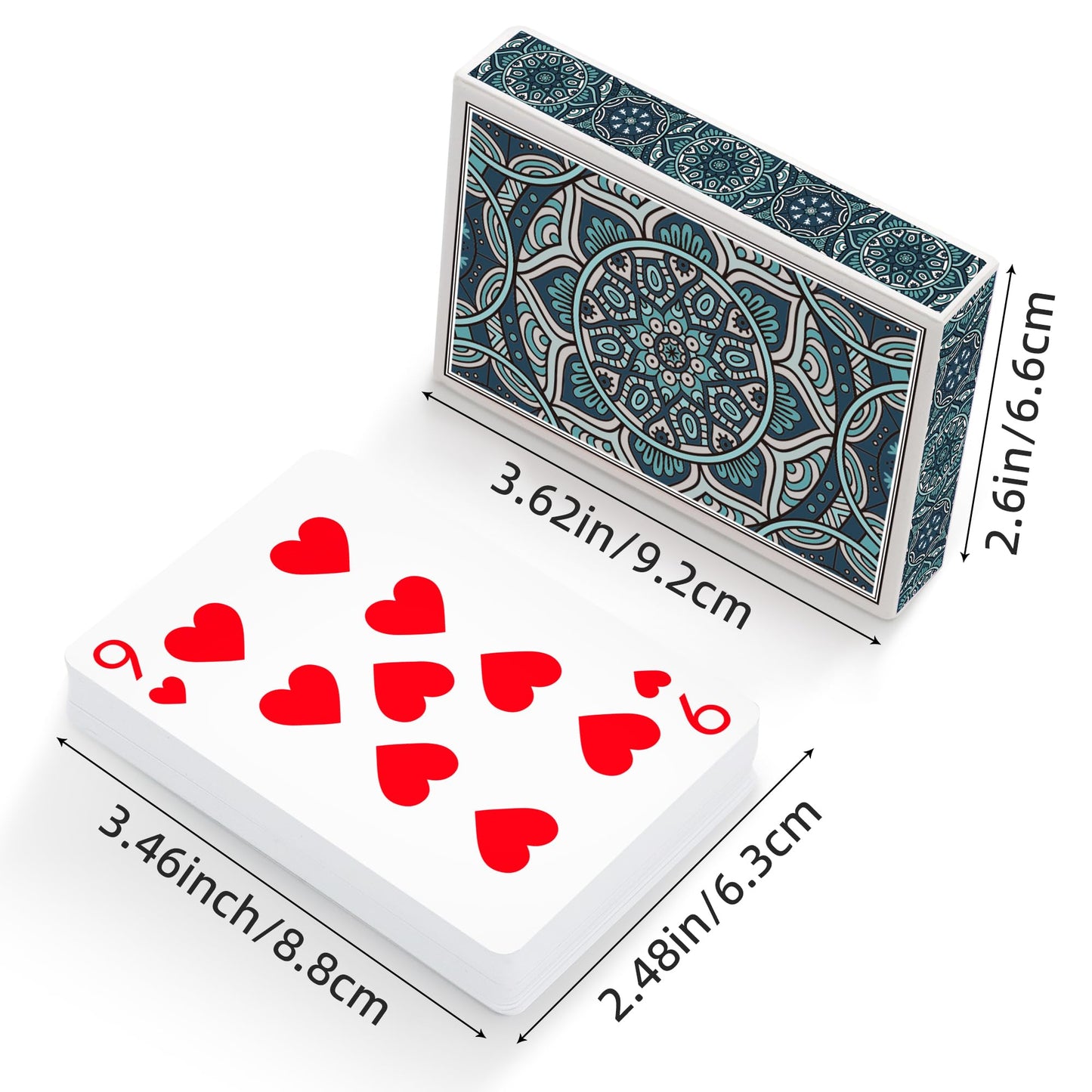 Metsyth Playing Cards 2 Pack – Green & Orange Poker Card Set for Adults