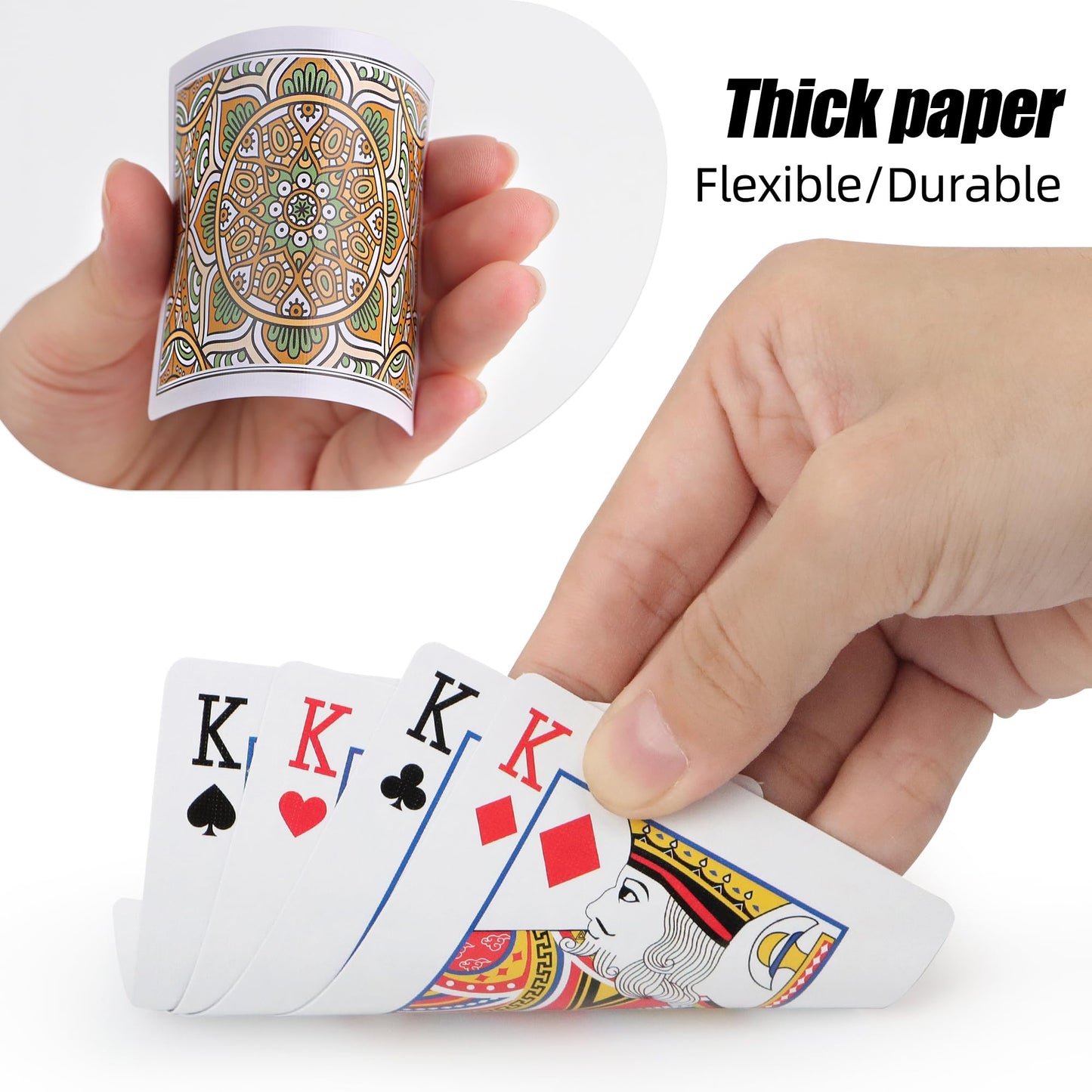 Metsyth Playing Cards 2 Pack – Green & Orange Poker Card Set for Adults