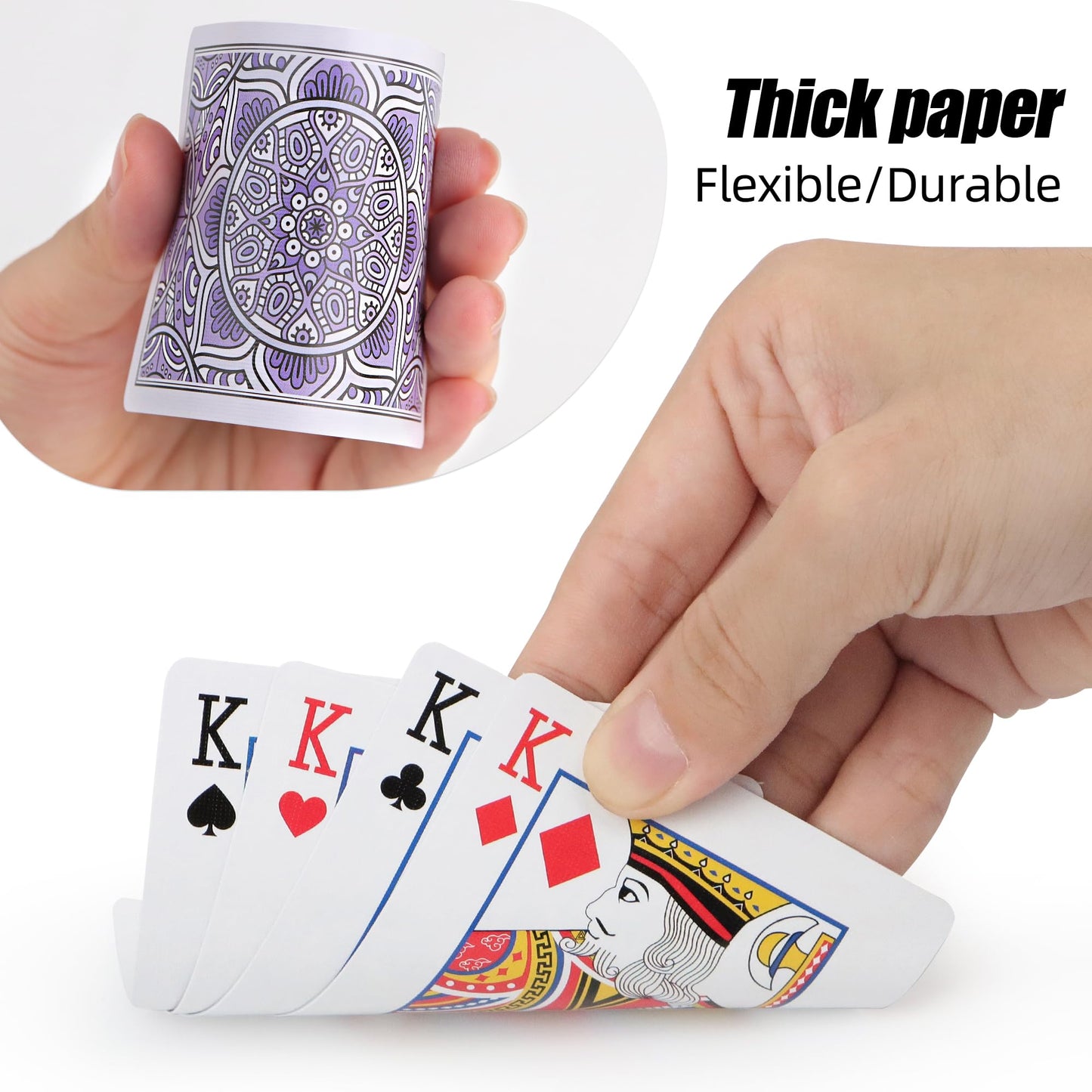 Metsyth Playing Cards 2 Pack – Pink & Purple Poker Size Decks for Go Fish, Pinochle, Bridge