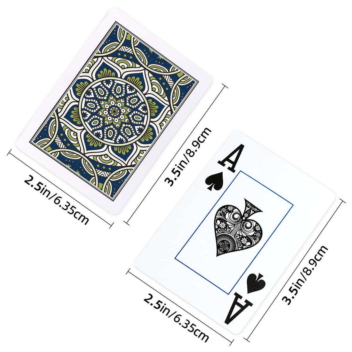 Metsyth Plastic Waterproof Playing Cards 4 Pack Jumbo Large Print Poker Cards
