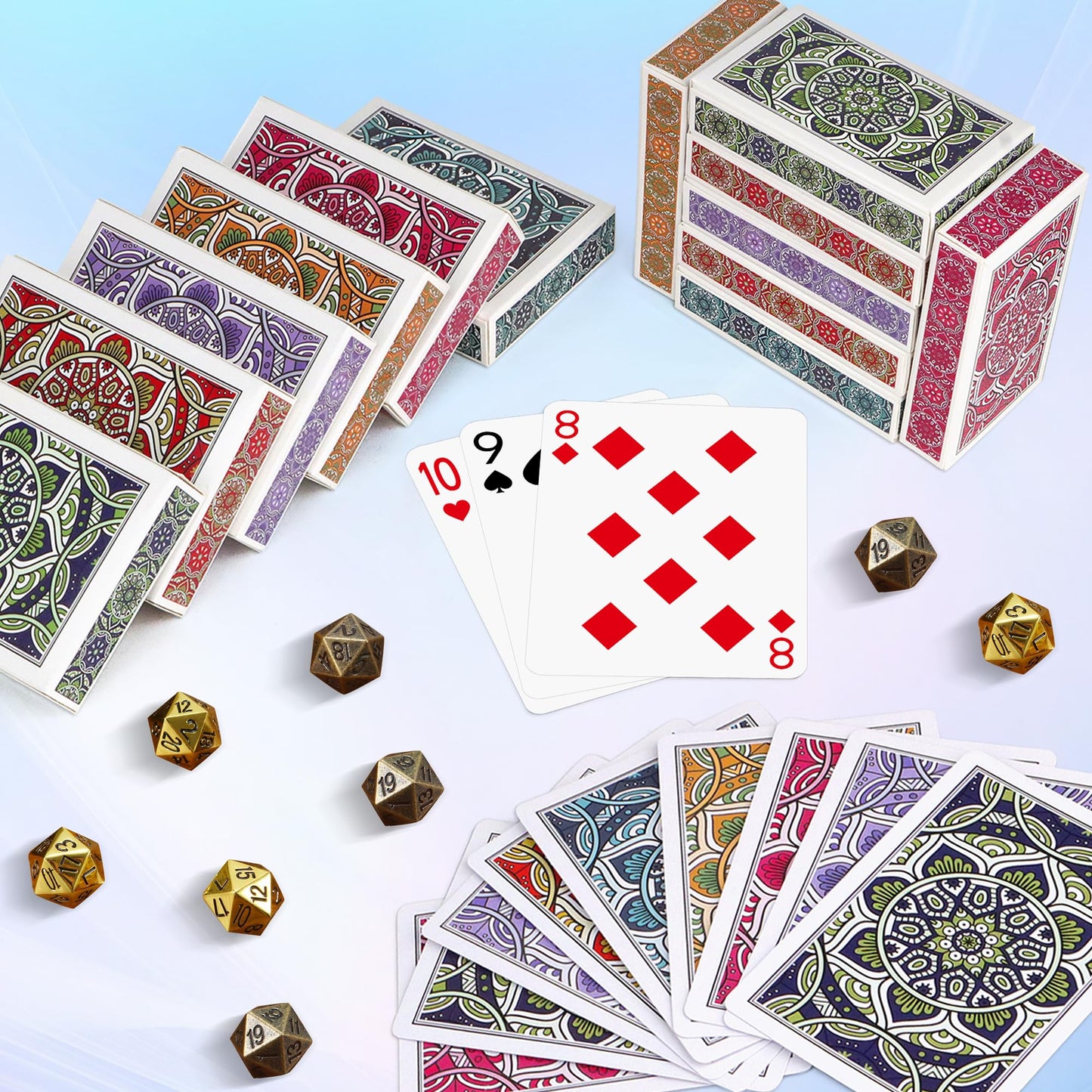 Metsyth Playing Cards 12 Pack – Durable, Colorful Decks for Family Game Night