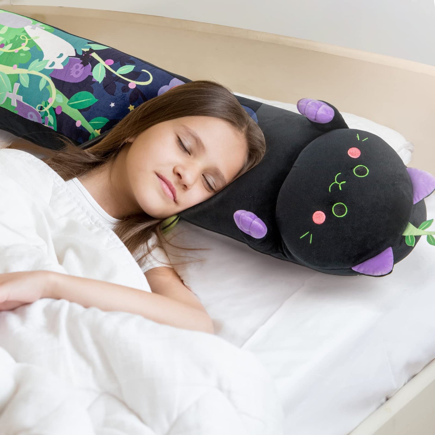 Mewaii Long Cat Plush - 5 Sizes, 120% Extra Filling, Giant Black Cat Body Pillow