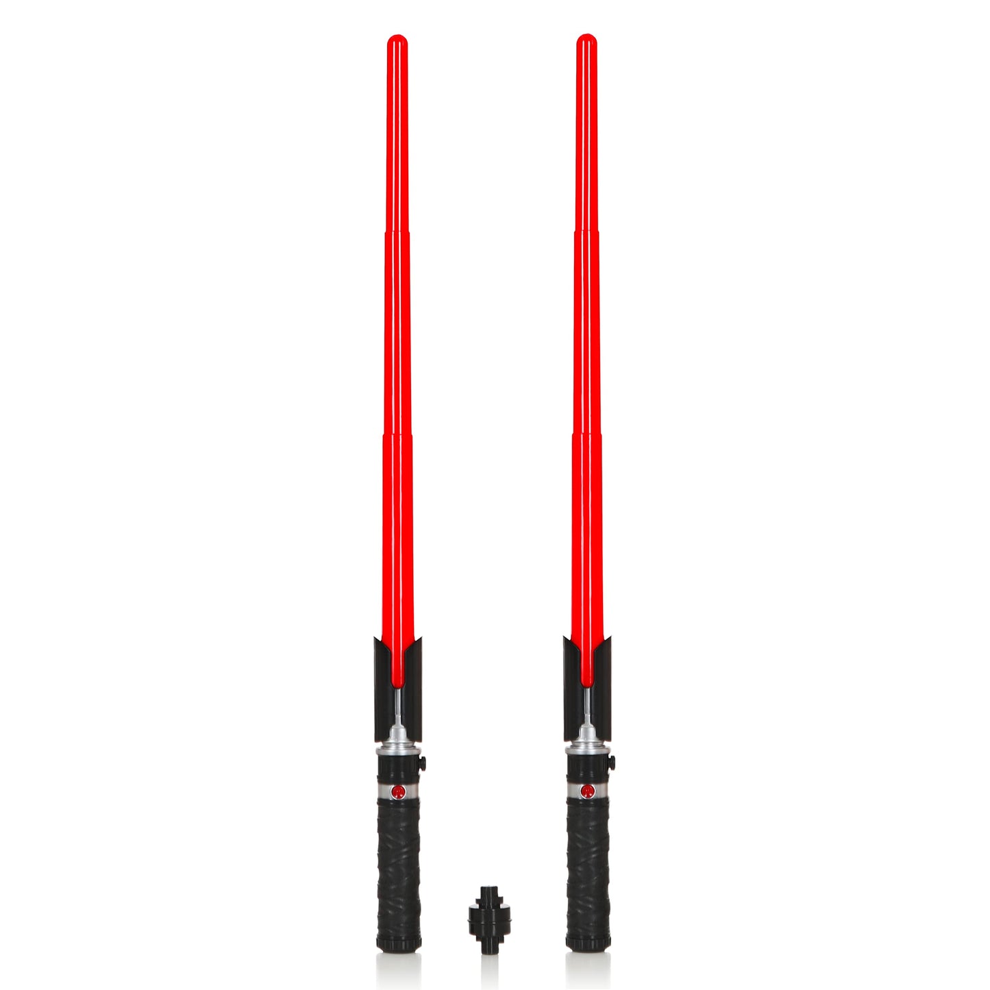 MewduMewdu Light Up Saber Toy – Double-Bladed Red LED Retractable with Sound (2 Pack)