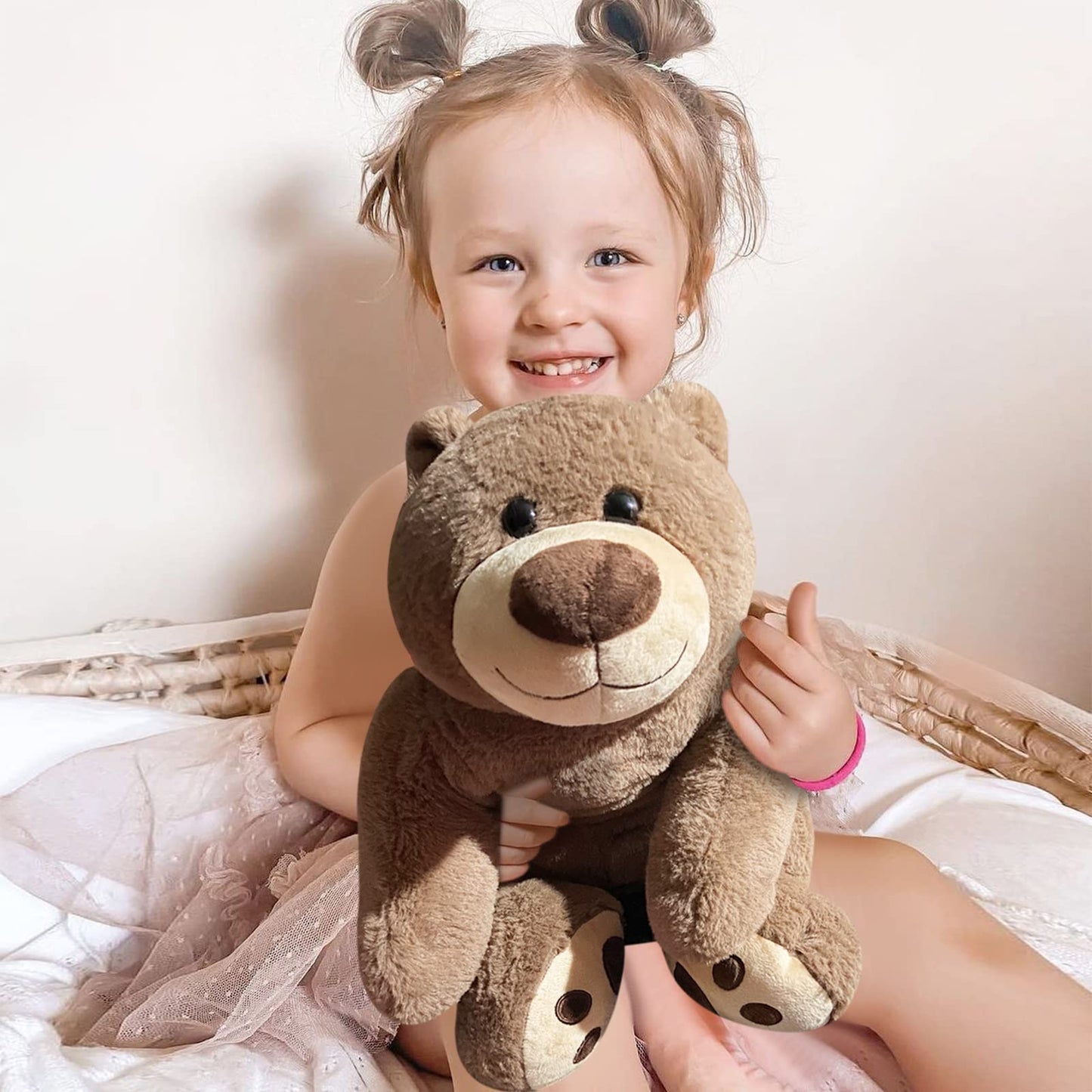 Mewkou 24-Inch Weighted Bear — Full-Body Hug Plush, 3.5 lb Weighted Toy & Pillow