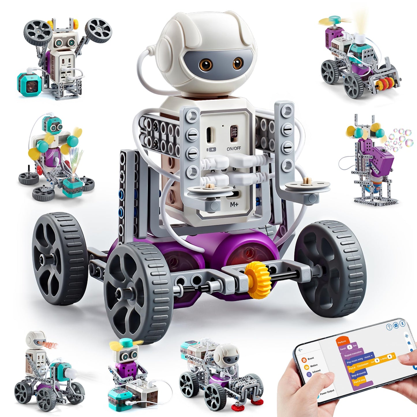 MEWOCHEE 24-in-1 STEM Circuit Robotics Kit for Kids 8-12 | Hands-on Learning Toy, BPA-free ABS Plastic