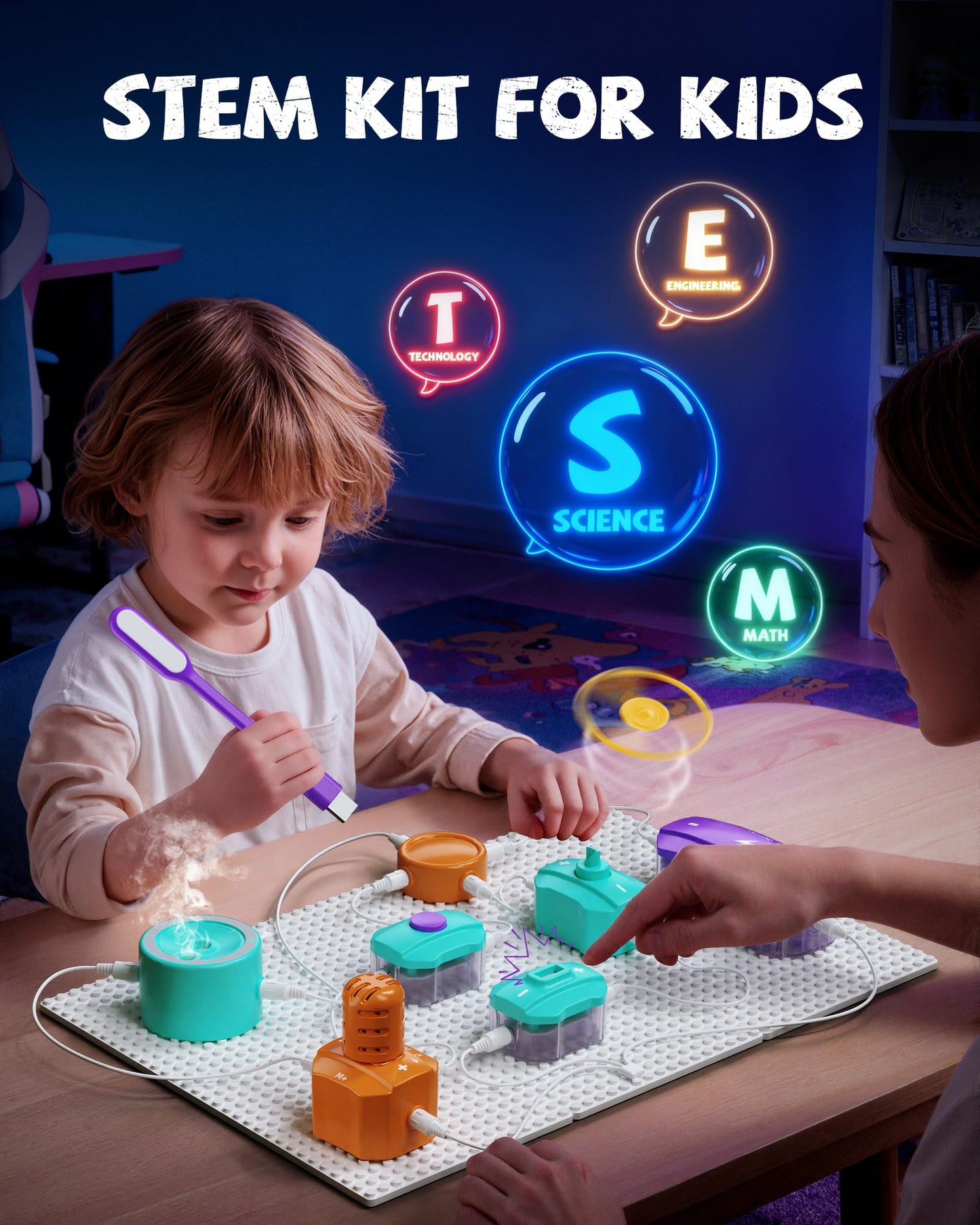 MEWOCHEE Science Kits for Kids 5-12 | 450+ Projects, 45 Circuit Parts | STEM Learning Toys