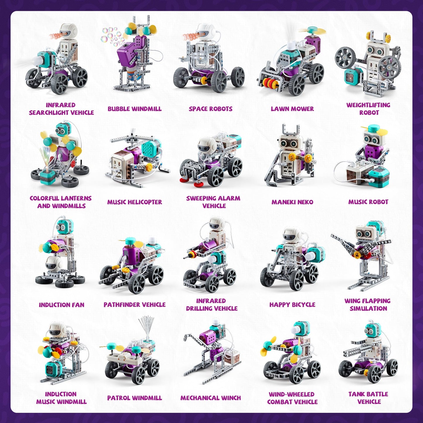 MEWOCHEE 24-in-1 STEM Circuit Robotics Kit for Kids 8-12 | Hands-on Learning Toy, BPA-free ABS Plastic
