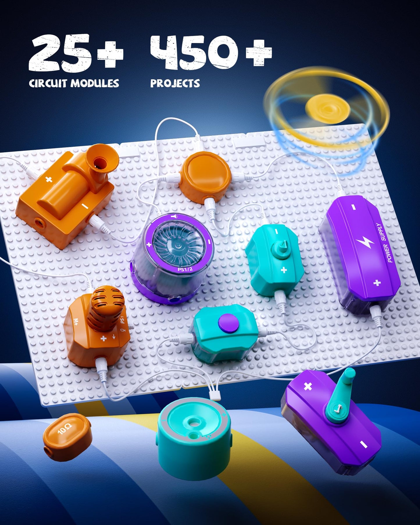 MEWOCHEE Science Kits for Kids 5-12 | 450+ Projects, 45 Circuit Parts | STEM Learning Toys