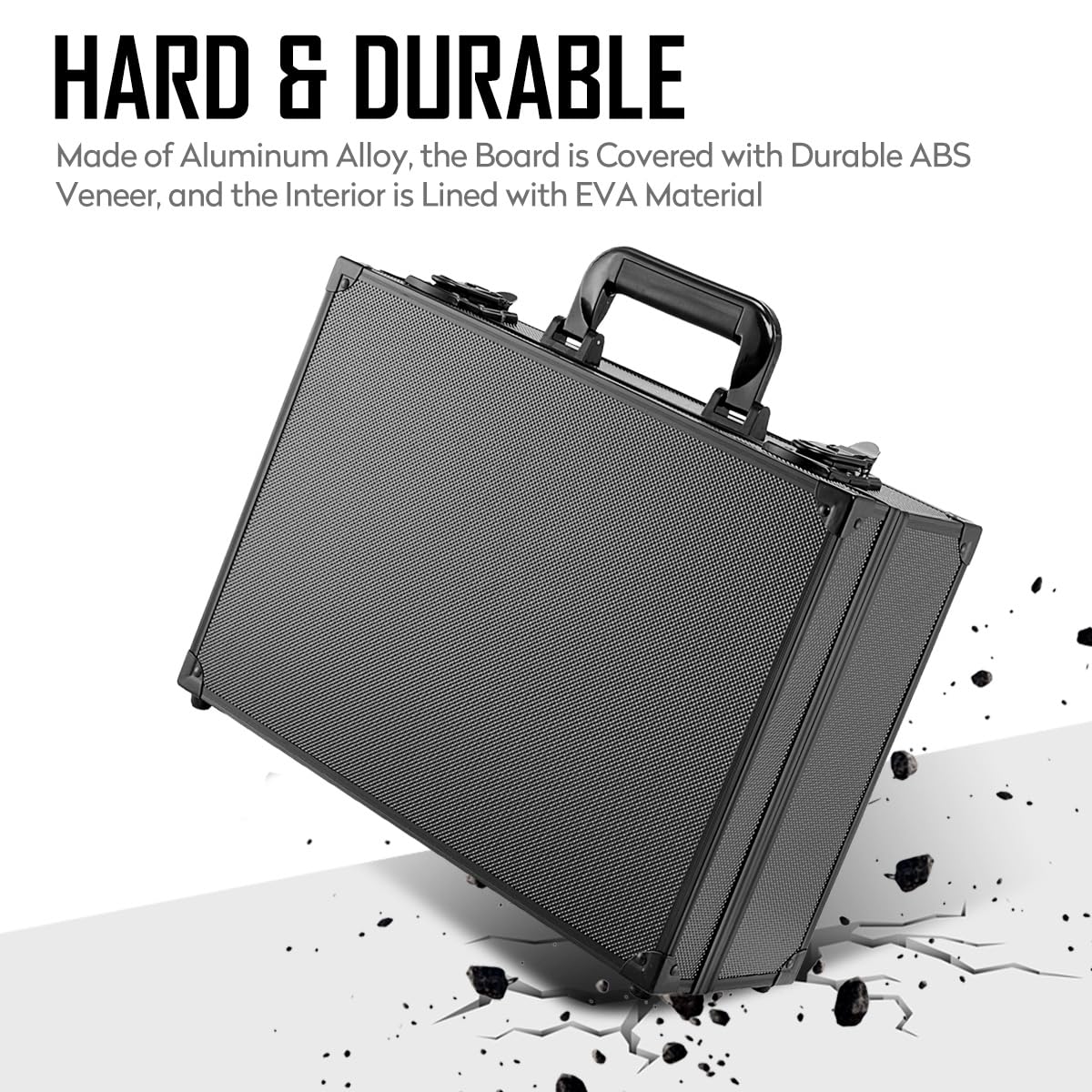 MewVeer Top Loader Case – 600+ Top Loaders, 2-Key Lock, Hard Case for Sports Cards