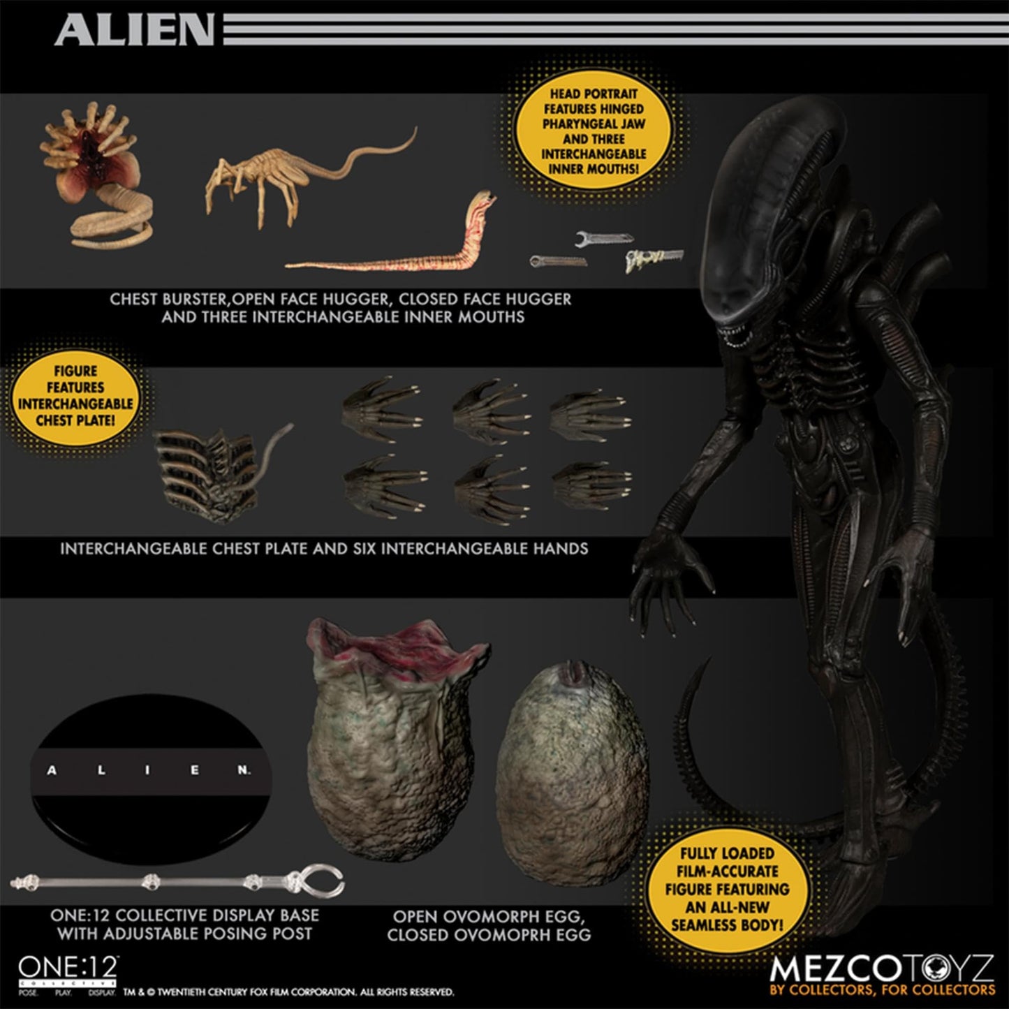 Mezco Alien One:12 Collective Deluxe Action Figure – Multicoloured Plastic