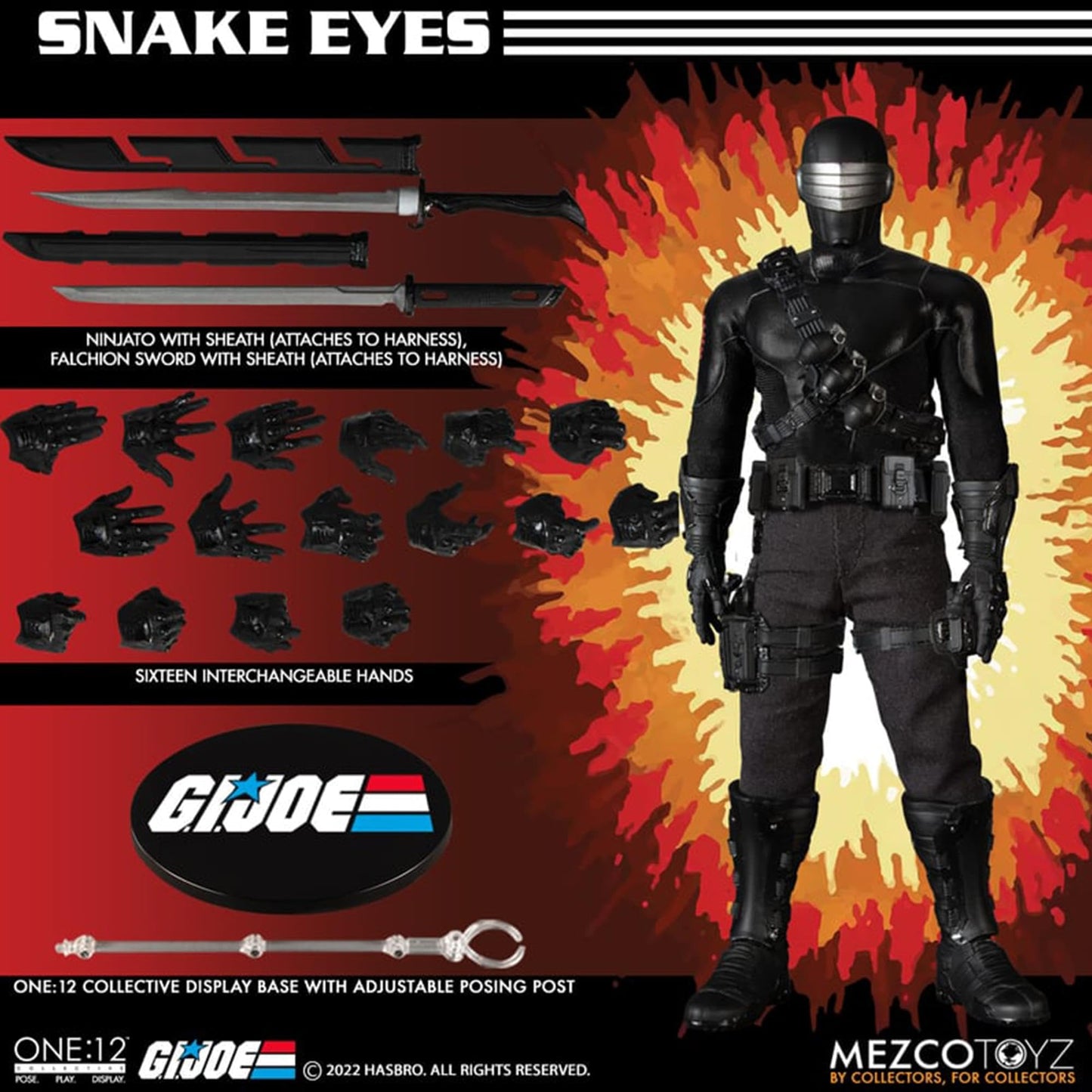 Mezco Toyz G.I. Joe Snake Eyes One:12 Collective Deluxe Edition | Stealth Ninja-Commando Figure