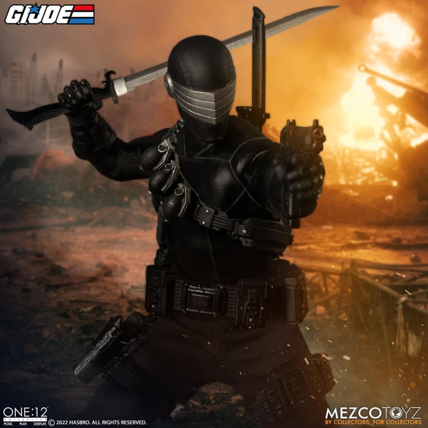 Mezco Toyz G.I. Joe Snake Eyes One:12 Collective Deluxe Edition | Stealth Ninja-Commando Figure