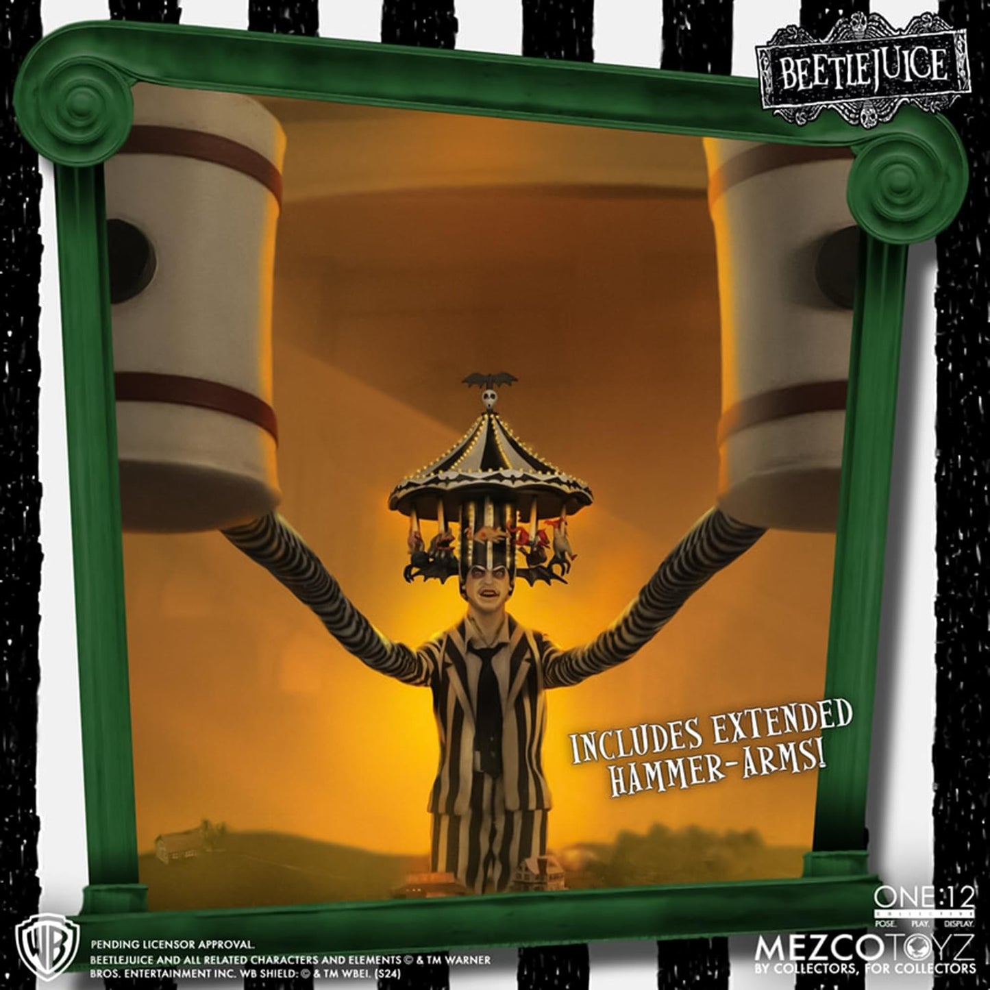 Mezco Toyz One:12 Beetlejuice Deluxe Edition Figure – 1/12 Scale Collectible