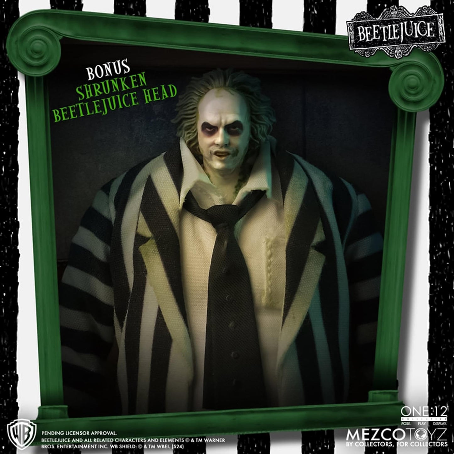 Mezco Toyz One:12 Beetlejuice Deluxe Edition Figure – 1/12 Scale Collectible