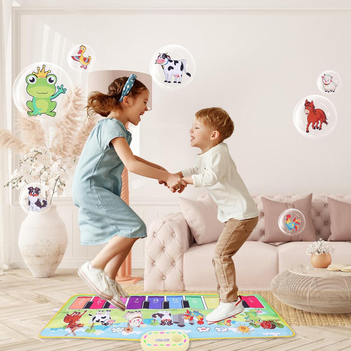 Mfcir Toddler Farm Animals Piano Mat – Interactive Sensory Floor Keyboard for 1–5 Year Olds
