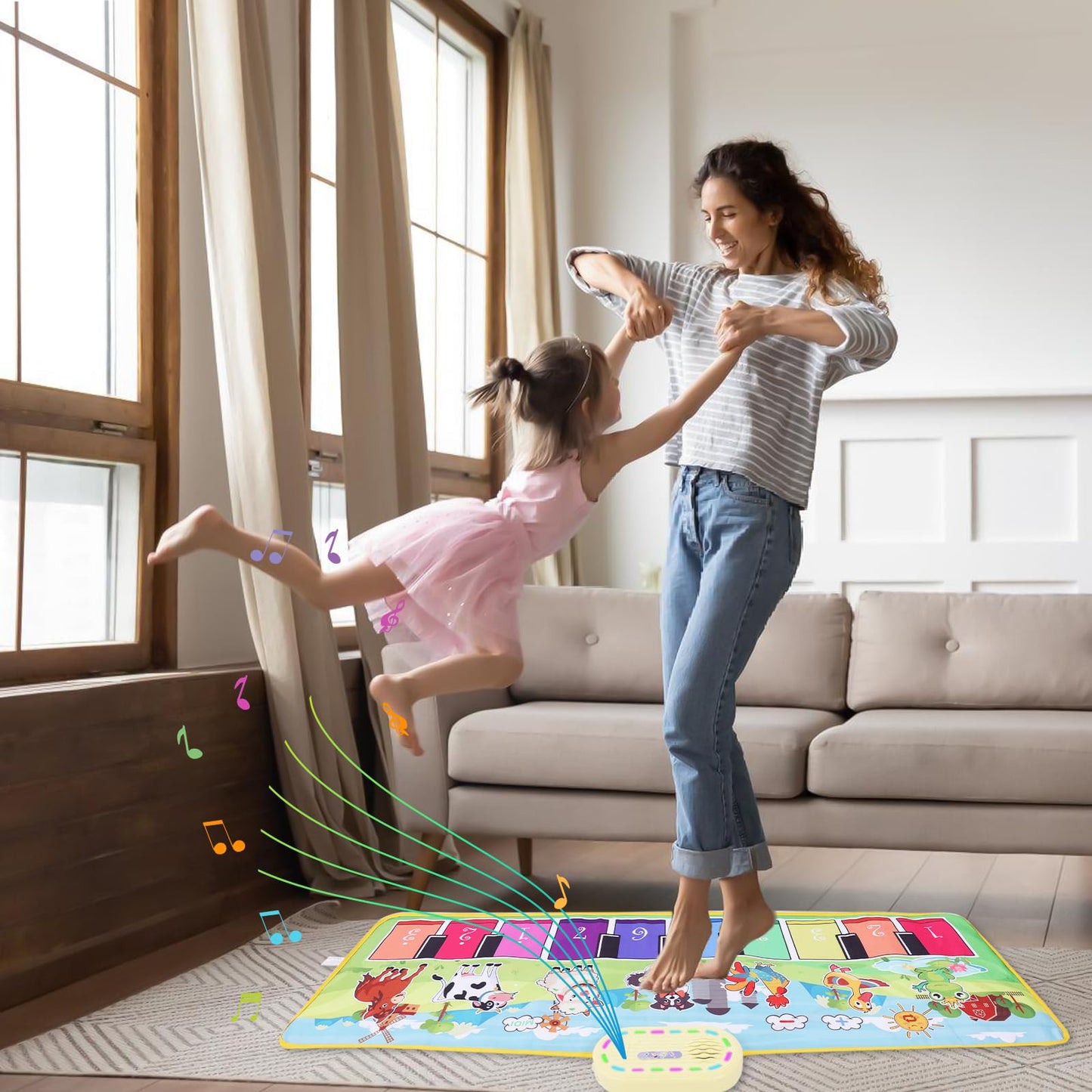 Mfcir Toddler Farm Animals Piano Mat – Interactive Sensory Floor Keyboard for 1–5 Year Olds