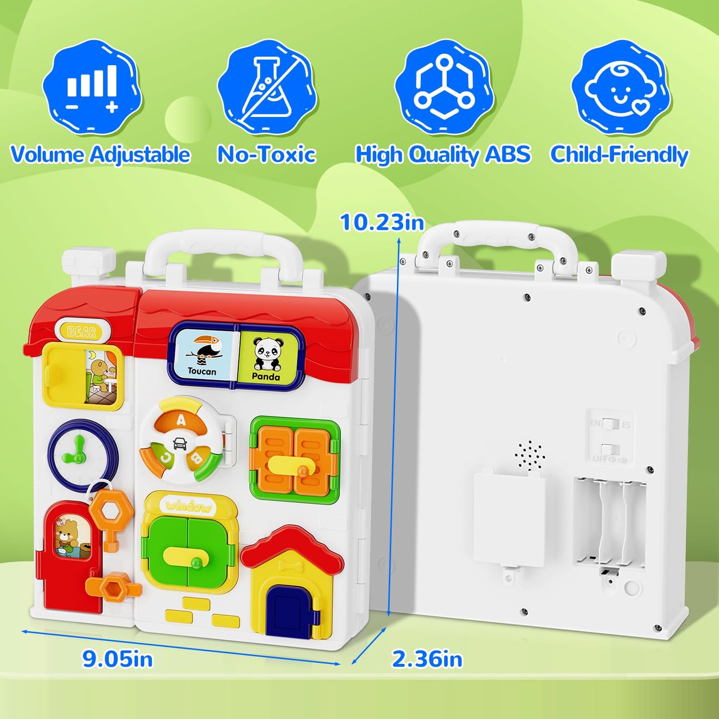 MFEESYOB Montessori Busy Board with Music for Toddlers 12-18 Months | 1-3 Year Gift