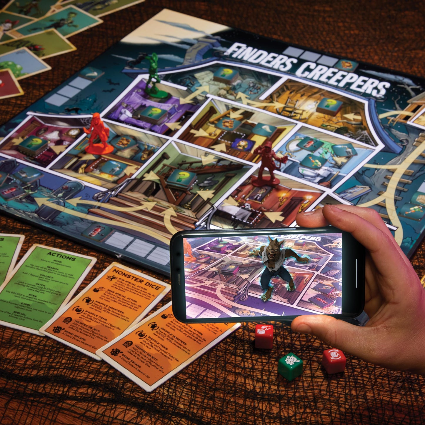 Finders Creepers Board Game by MGA Entertainment – App-Vanced AR Hunt for 2-4 Players