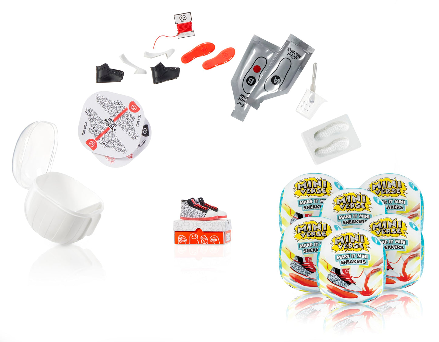 MGA's Miniverse Make It Mini Sneakers 6-Pack – Mystery Unboxing & Display (8+)