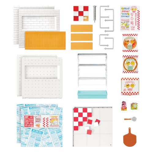 MGA's Miniverse Make It Mini Spaces: Pizza Shop & Ice Cream DIY Mini Worlds