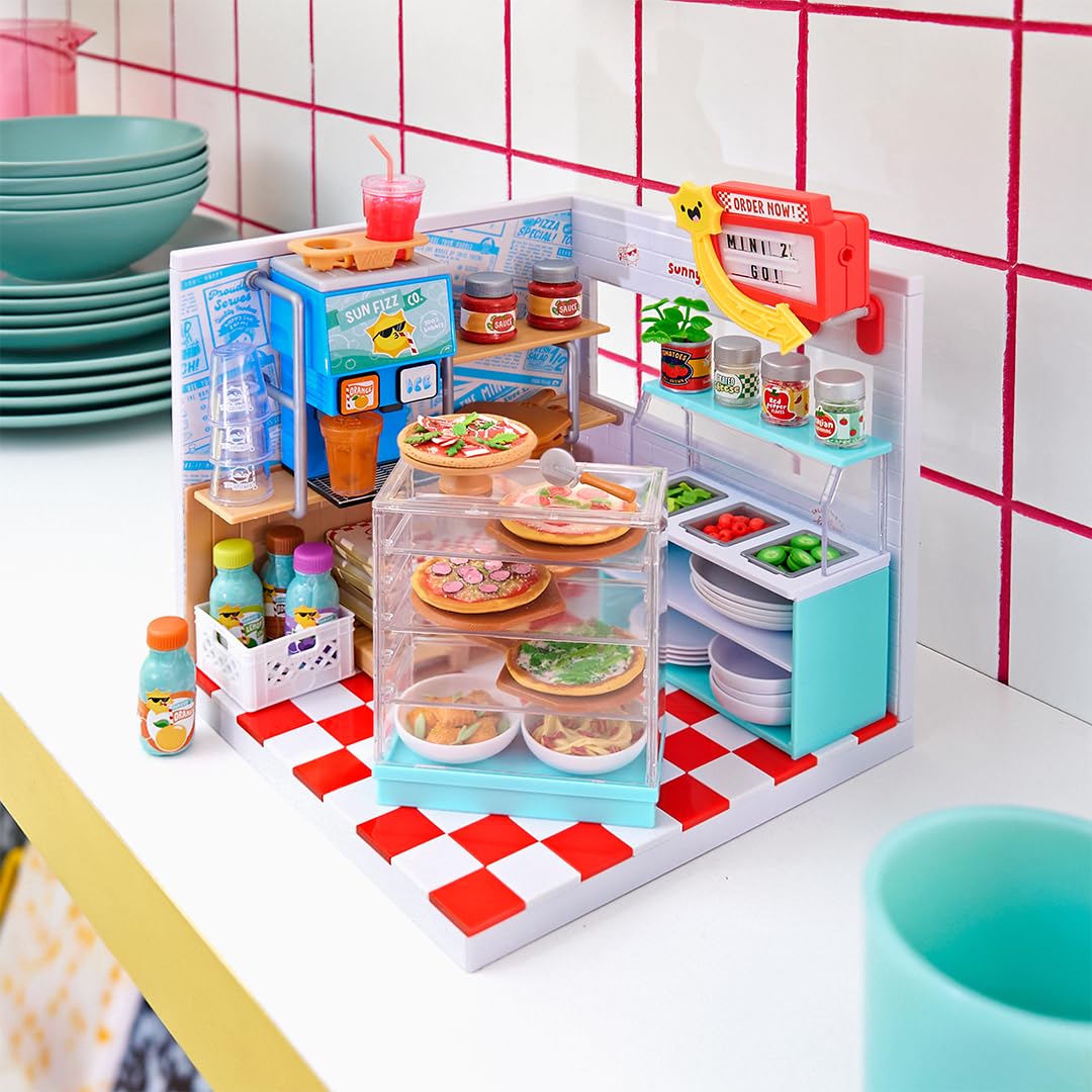MGA's Miniverse Make It Mini Spaces: Pizza Shop & Ice Cream DIY Mini Worlds