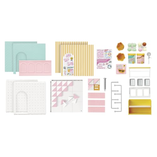 MGA's Miniverse Make It Mini Spaces: Ice Cream Shop & Pizza Shop Pack – Build, Customize, Display Minis